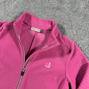 KJUS Maxima Jacket Women 36/S Pink Masters Golf Logo Fleece Full Zip Golf